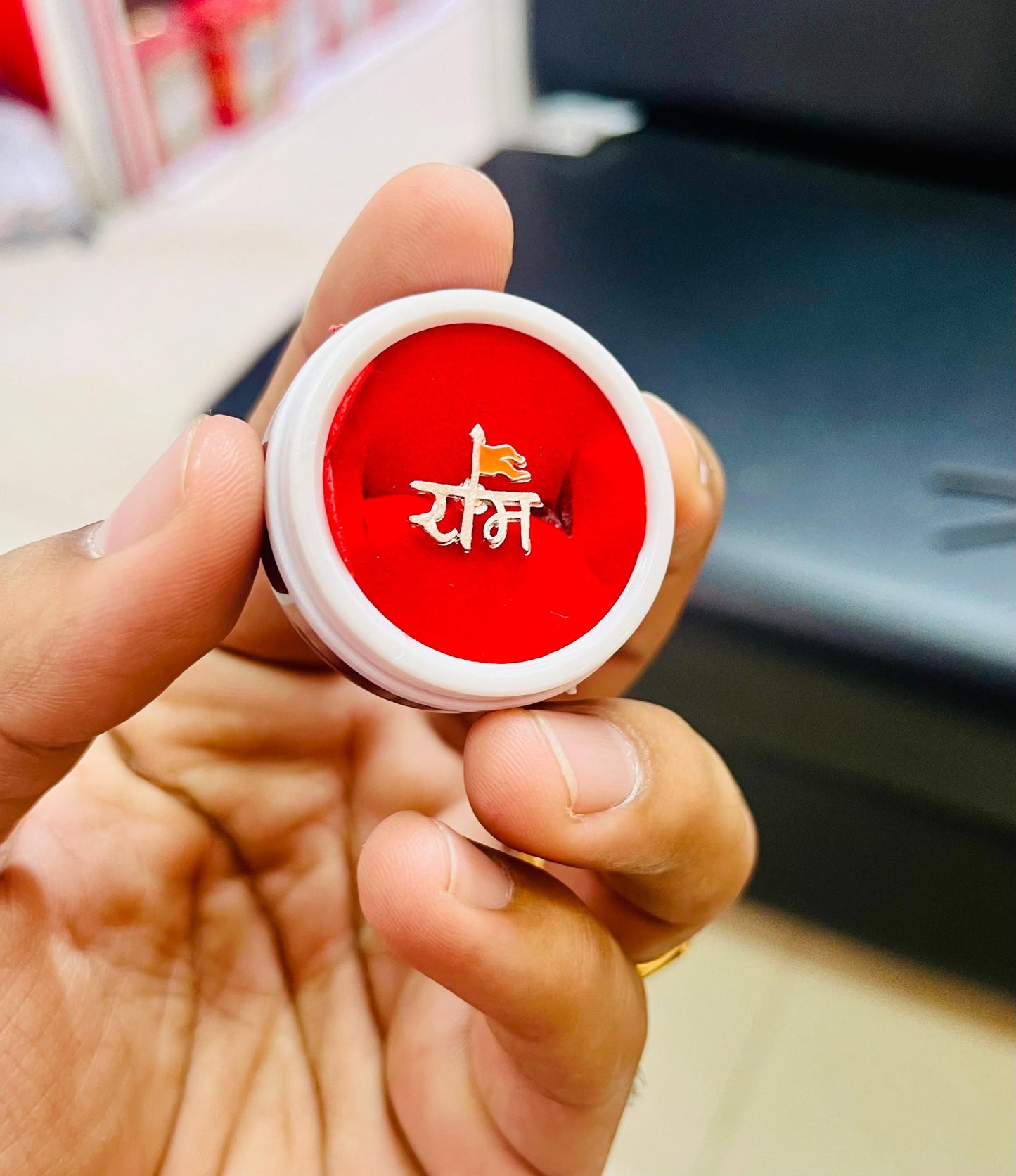 Shree Ram Earring Silver For Men's